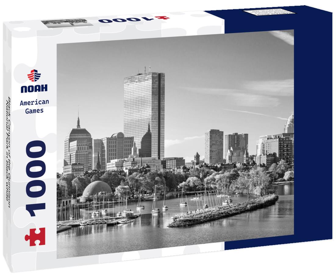 Noah Jigsaw Puzzle Black Canyon of the Gunnison National Park in black white 1000 pieces