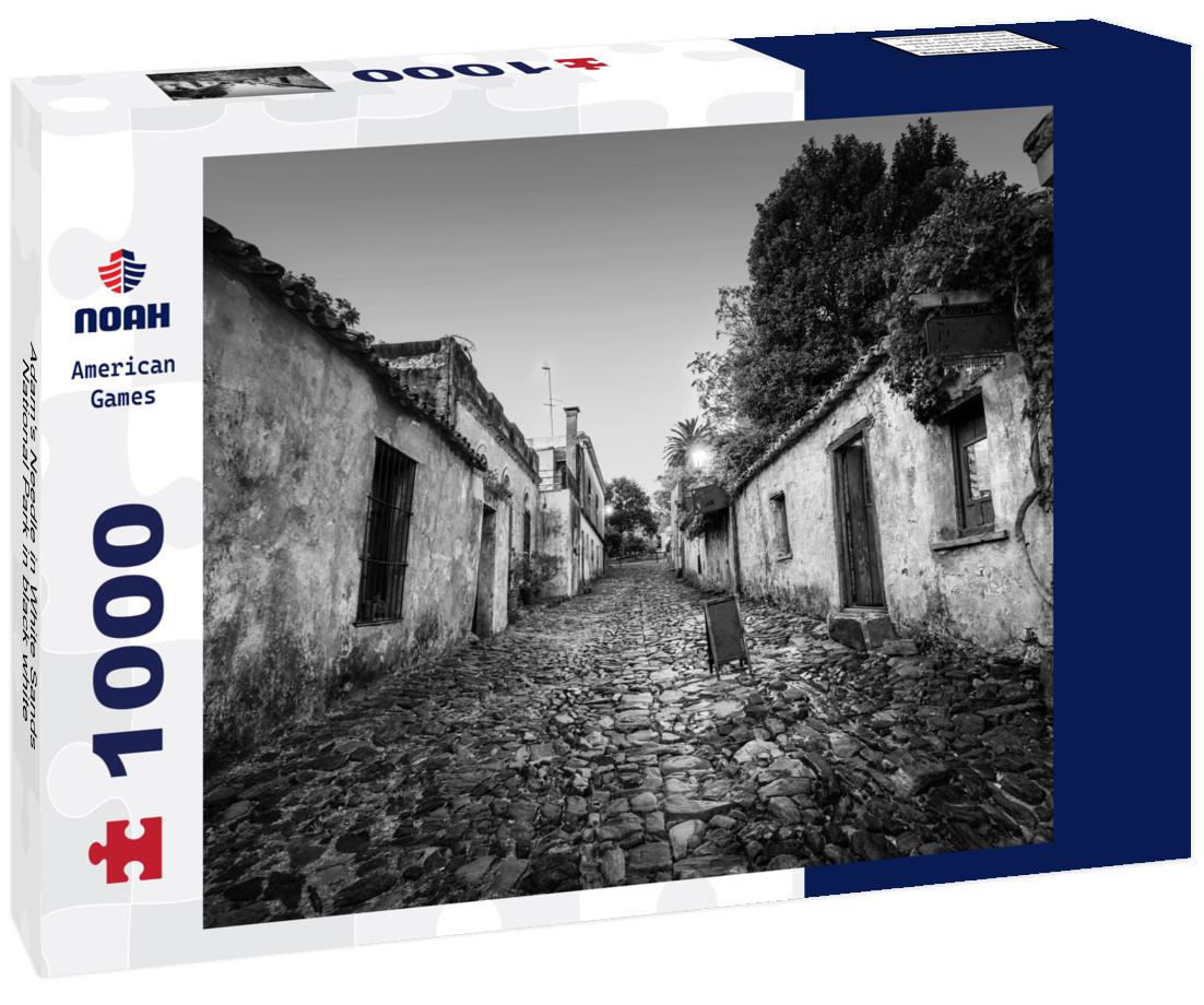 Noah Jigsaw Puzzle Adam's Needle in White Sands National Park in black white 1000 pieces