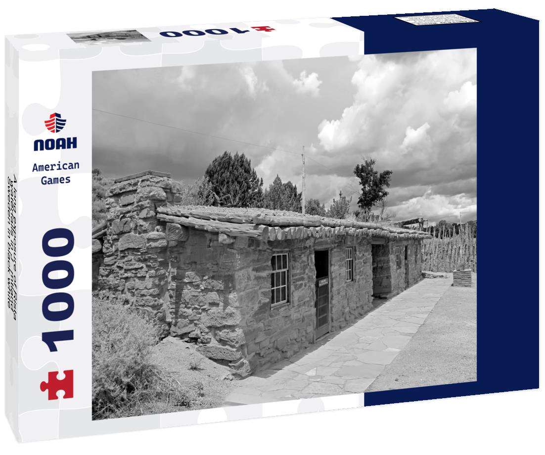 Noah Jigsaw Puzzle A long exposure of Rista waterfalls in Jämtland, Sweden in black white 1000 pieces