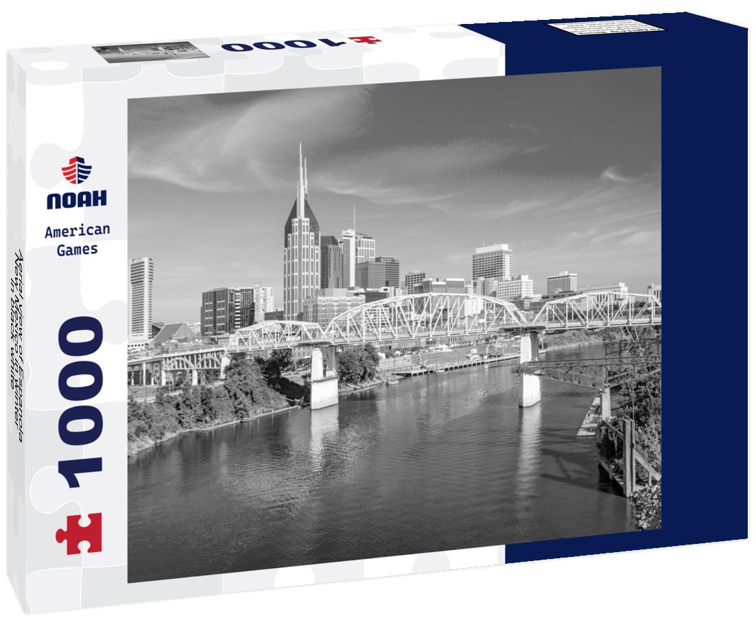 Noah Jigsaw Puzzle Aerial view of Espanola, New Mexico in winter in black white 1000 pieces