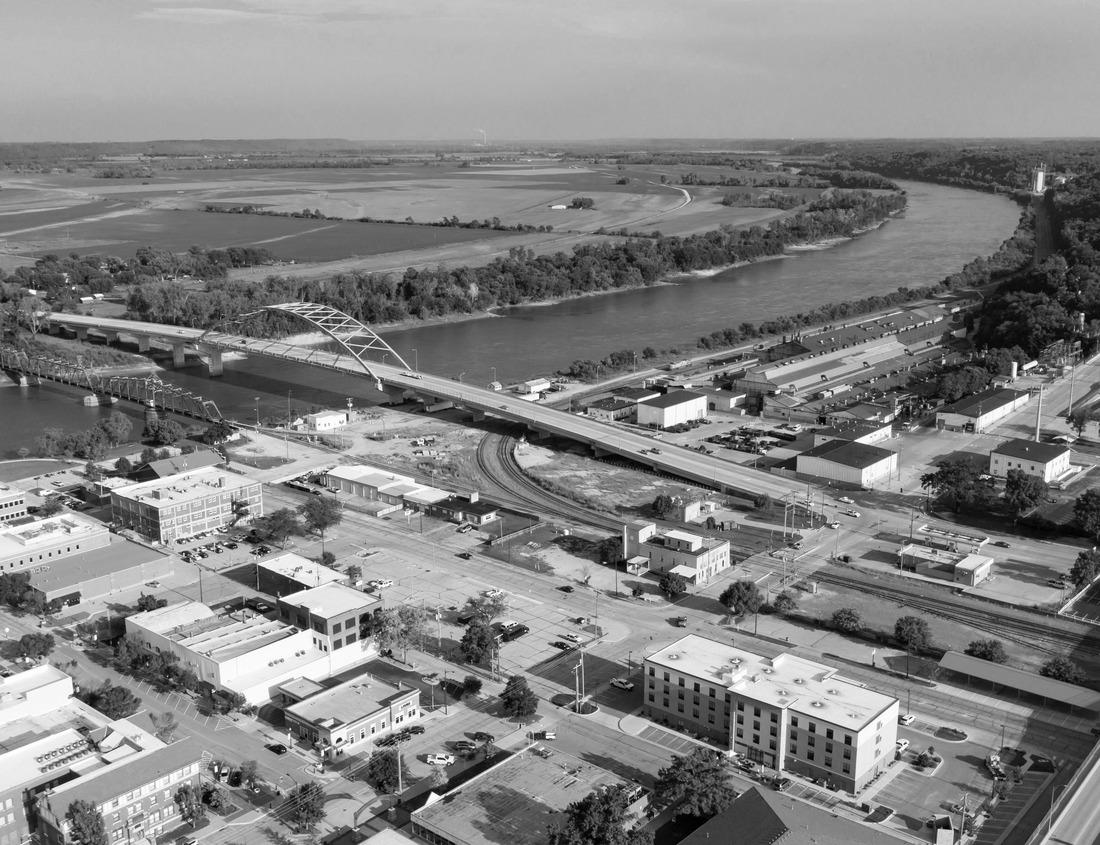 Noah Jigsaw Puzzle Indianapolis, Indiana, USA skyline on the White River at dusk in black white 1000 pieces