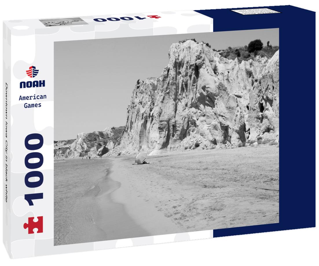 Noah Jigsaw Puzzle Downtown Iowa City in black white 1000 pieces