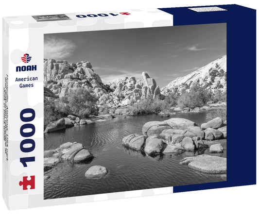 Noah Jigsaw Puzzle Huntsville, Alabama, USA park and downtown cityscape at dusk in black white 1000 pieces