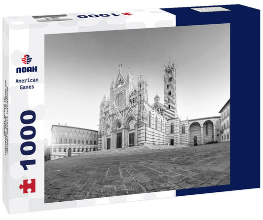 Noah Jigsaw Puzzle Borgholm Castle (Slott) as seen in Öland, Sweden in black white 1000 pieces