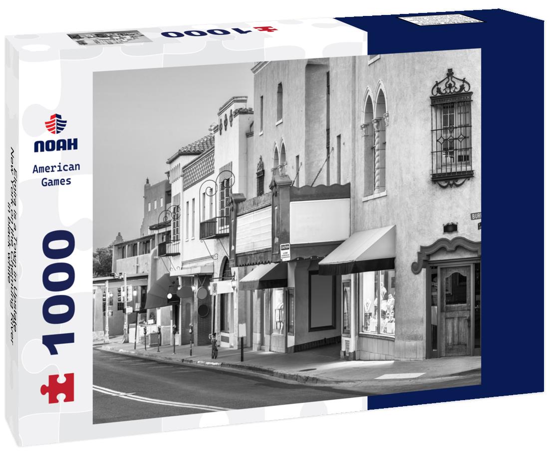 Noah Jigsaw Puzzle Elmira is a Town in Upstate New York on the Chemung River in black white 1000 pieces