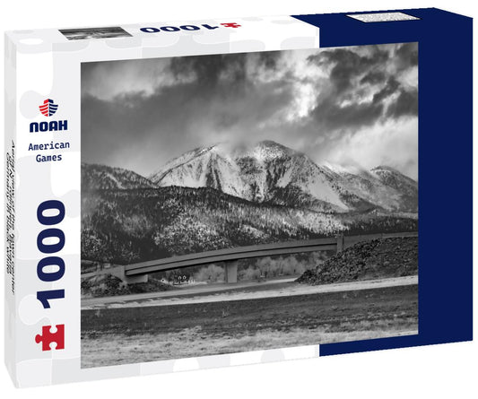 Noah Jigsaw Puzzle Aerial view of the town center of Nördlingen, Bavaria, Germany in black white 1000 pieces