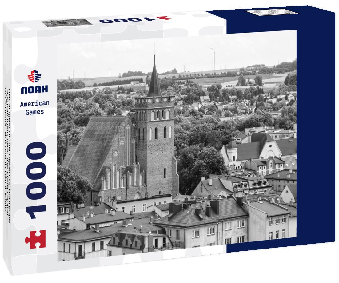 Noah Jigsaw Puzzle Aerial view of the desert of Avondale, a small town near the state capital of Phoenix, Arizona in black white 1000 pieces