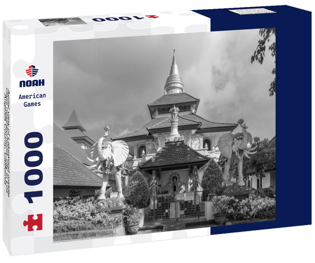 Noah Jigsaw Puzzle Aerial view of Lakewood middle class neighborhood, city in Los Angeles County, California, United States in black white 1000 pieces