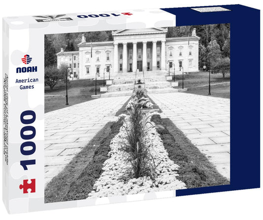 Noah Jigsaw Puzzle Aerial view of Lakewood middle class neighborhood, city in Los Angeles County, California, United States in black white 1000 pieces