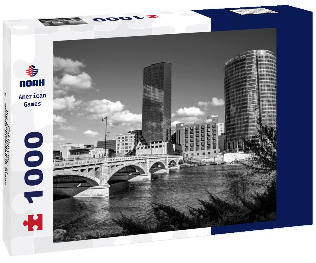 Noah Jigsaw Puzzle Eskilstuna - the beautiful city of Sörmland Sweden in black white 1000 pieces