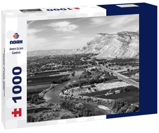 Noah Jigsaw Puzzle Downtown Mobile, Alabama skyline in black white 1000 pieces