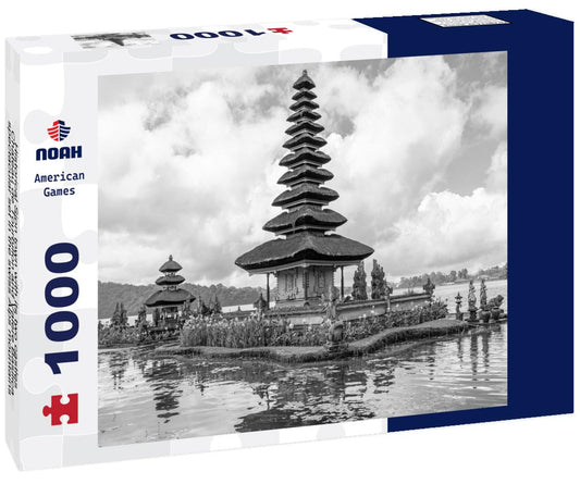 Noah Jigsaw Puzzle Historical Sion town with its two castles, Chateau de Tourbillon and Valere Basilica, spectacular set in the swiss Alps mountains, canton Valais, Switzerland in black white 1000 pieces