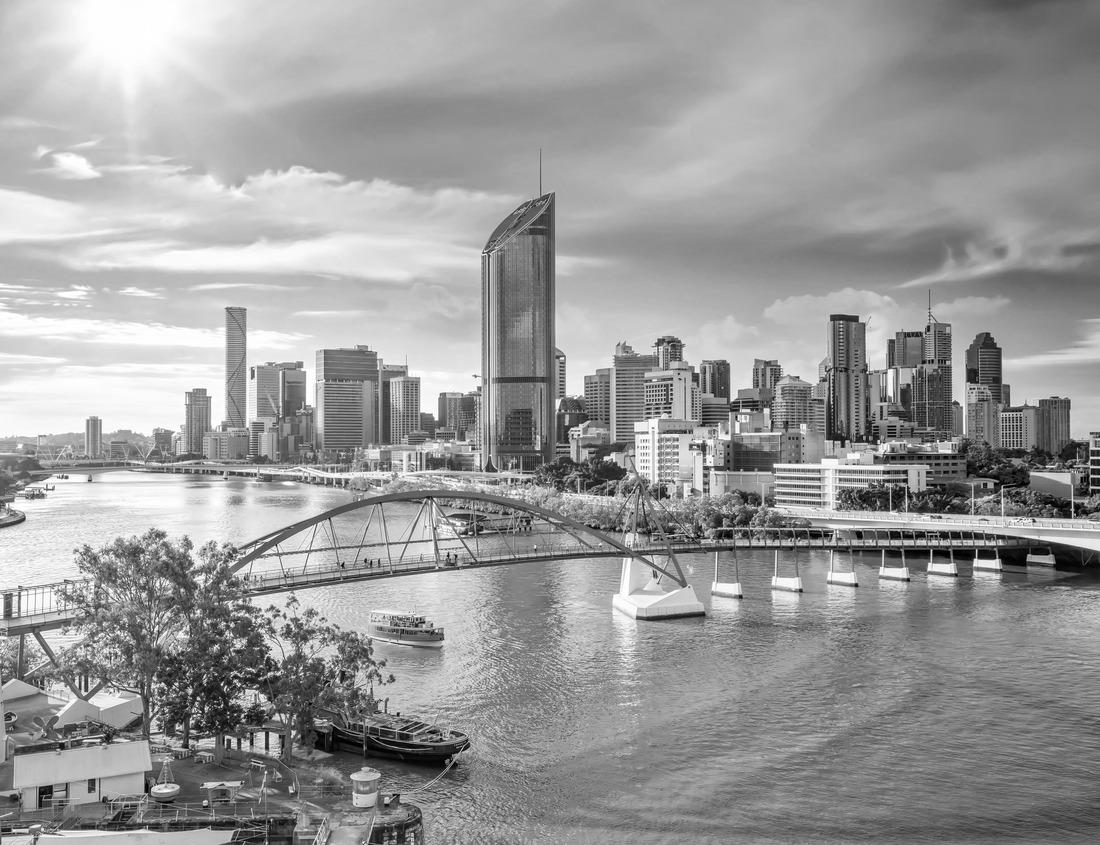 Noah Jigsaw Puzzle Aerial View of a Sunset over Downtown Anchorage, Alaska in Spring in black white 1000 pieces