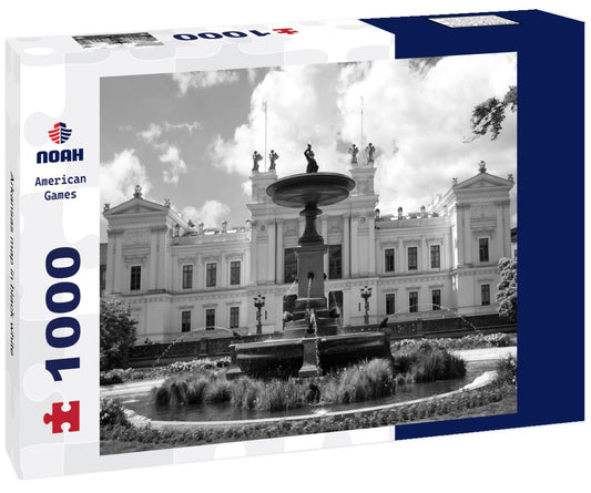 Noah Jigsaw Puzzle Arkansas map in black white 1000 pieces