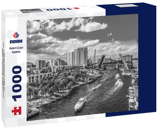 Noah Jigsaw Puzzle Aerial daytime view of the downtown area of Thousand Oaks, California, USA in black white 1000 pieces