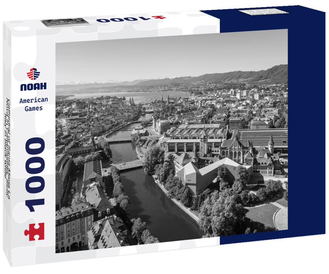 Noah Jigsaw Puzzle Cathedral of Santa Maria La Nova in Caltanissetta, Sicily, Italy in black white 1000 pieces