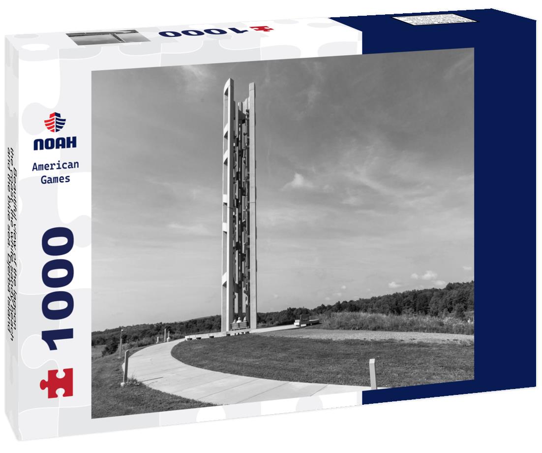 Noah Jigsaw Puzzle Beautiful view of the lagoon, the coast, the white sandy beach and the blue sea. Djerba Island, Tunisia in black white 1000 pieces