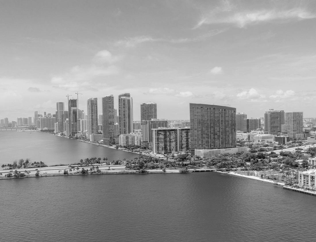 Noah Jigsaw Puzzle Aerial view of stables and fences on a horse farm in Lexington, Kentucky in black white 1000 pieces