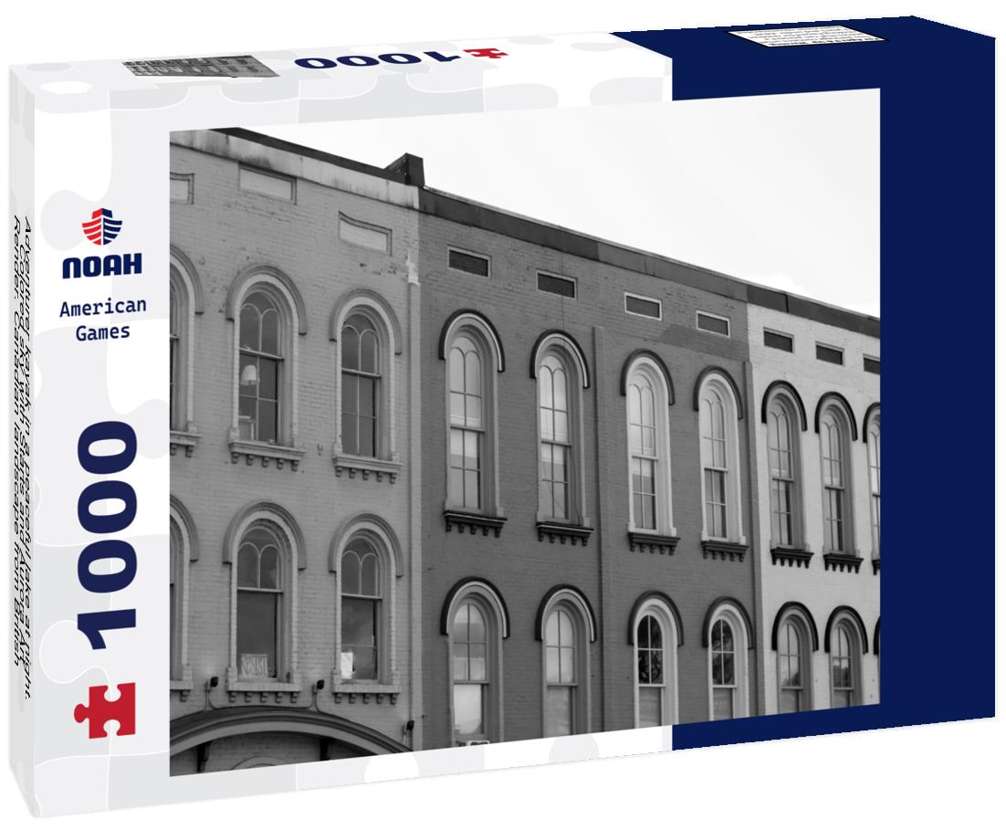 Noah Jigsaw Puzzle Adventurer kayak in a peaceful lake at night. Colored sky with Starts and Aurora Art Render. Canadian landscape from British Columbia, Canada in black white 1000 pieces