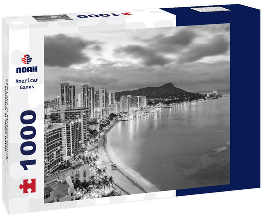 Noah Jigsaw Puzzle Cliff Lake in Madison County Montana in black white 1000 pieces