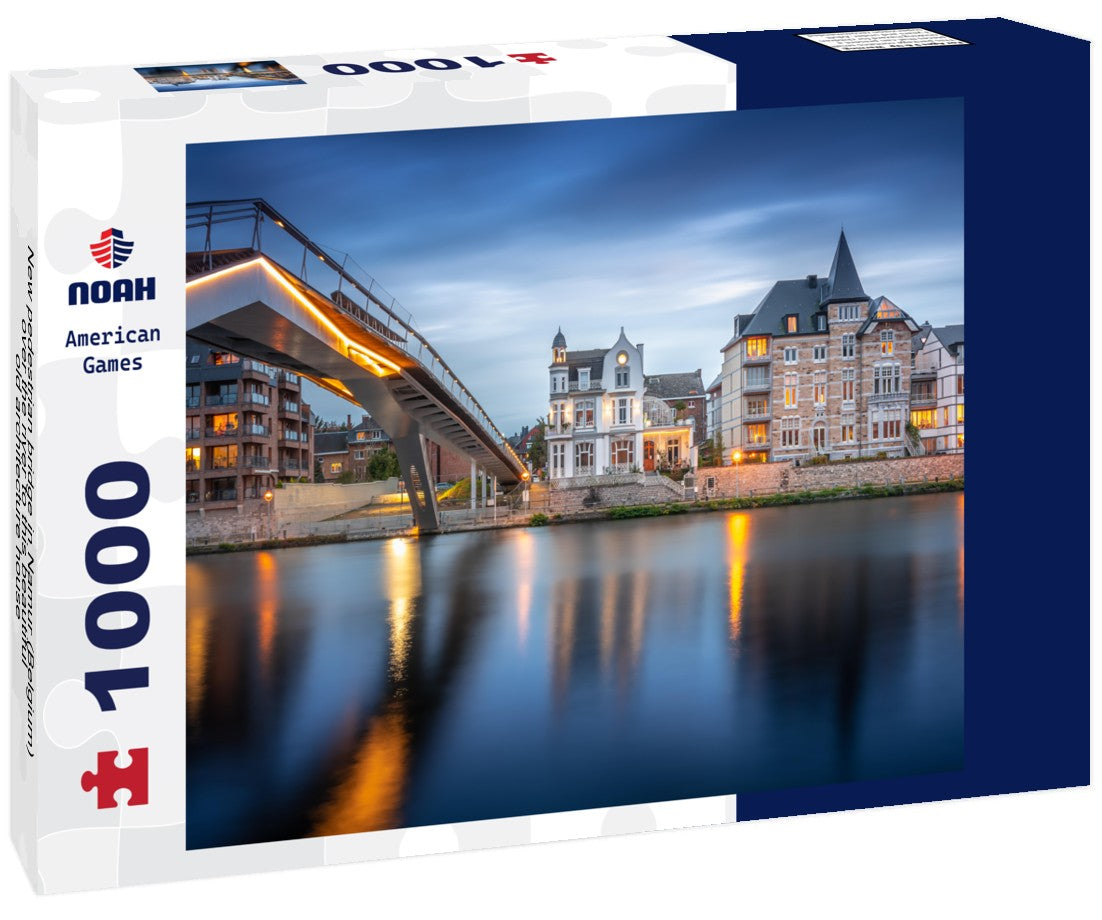 Noah Jigsaw Puzzle New pedestrian bridge in Namur (Belgium) over the river to this beautiful old architecture house 1000 pieces