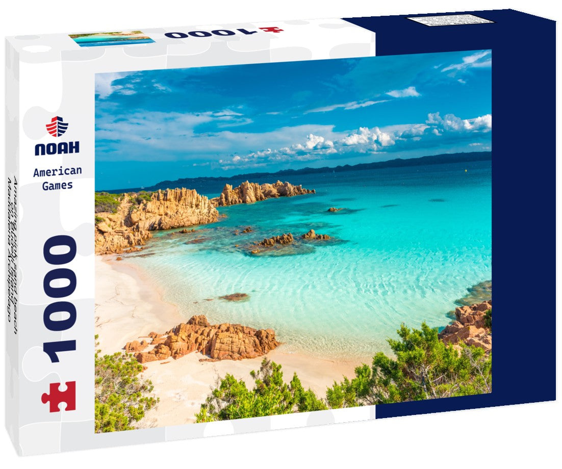 Noah Jigsaw Puzzle Amazing pink sand beach on Budelli Island, Maddalena Archipelago, Sardinia, Italy 1000 pieces