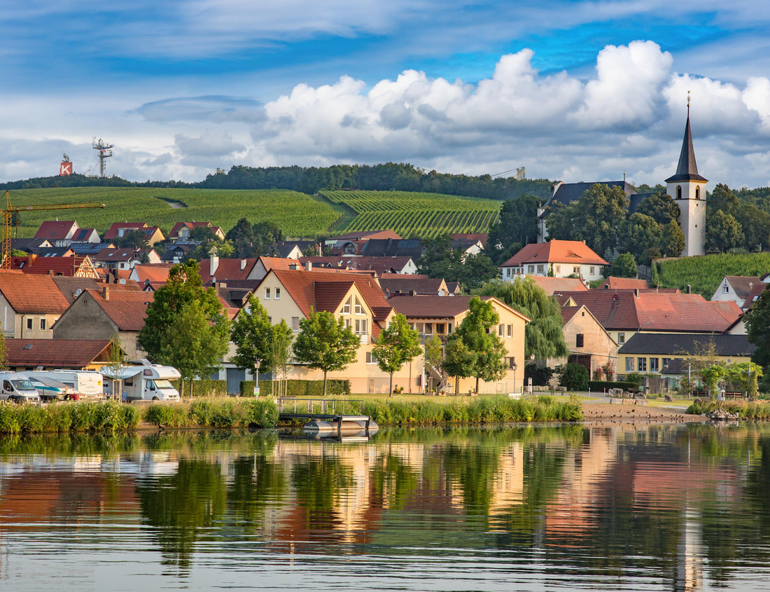 Noah Jigsaw Puzzle Church and apartments along the Main-Danube Canal, Schweinfurt, Germany 1000 pieces
