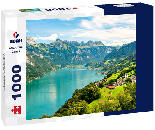 Noah Jigsaw Puzzle Landscape at Walensee Lake in Switzerland 1000 pieces
