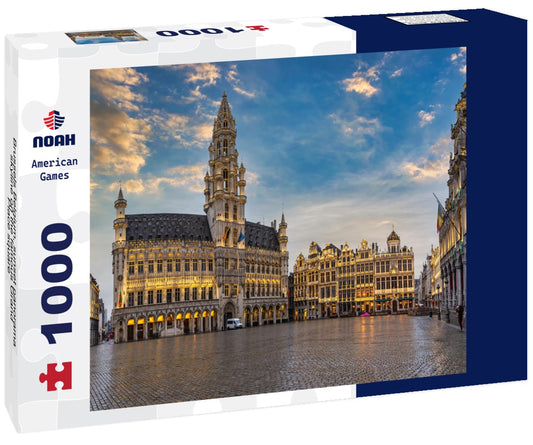Noah Jigsaw Puzzle Brussels Belgium, sunset panorama skyline on the famous Grand Place square 1000 pieces