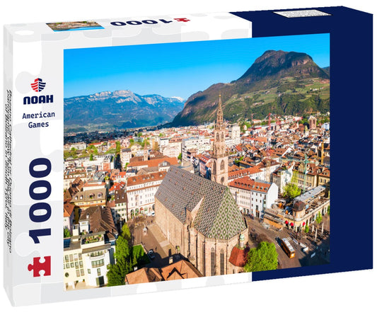 Noah Jigsaw Puzzle Bozano Cathedral or Duomo di Bolzano panoramic view from the air in the city of Bolzano in South Tyrol, Italy 1000 pieces
