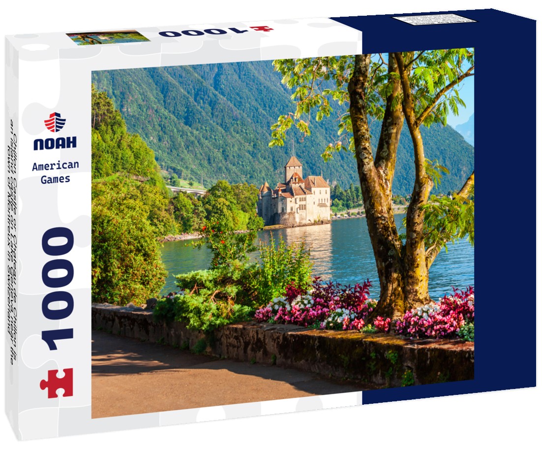 Noah Jigsaw Puzzle Chillon Castle or Chateau de Chillon is an island castle on Lake Geneva near the town of Montreux in Switzerland 1000 pieces