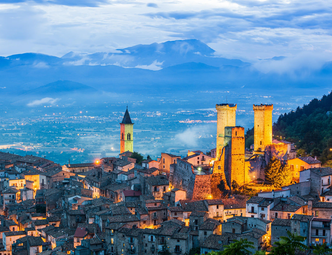 Noah Jigsaw Puzzle Night view of Pacentro, Abruzzo, L'Aquila, Italy 1000 pieces