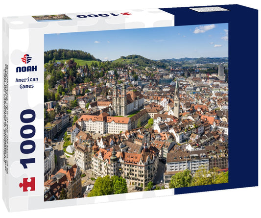 Noah Jigsaw Puzzle Breathtaking view of the old town of St. Gallen with its famous monastery and Catholic cathedral in Switzerland 1000 pieces