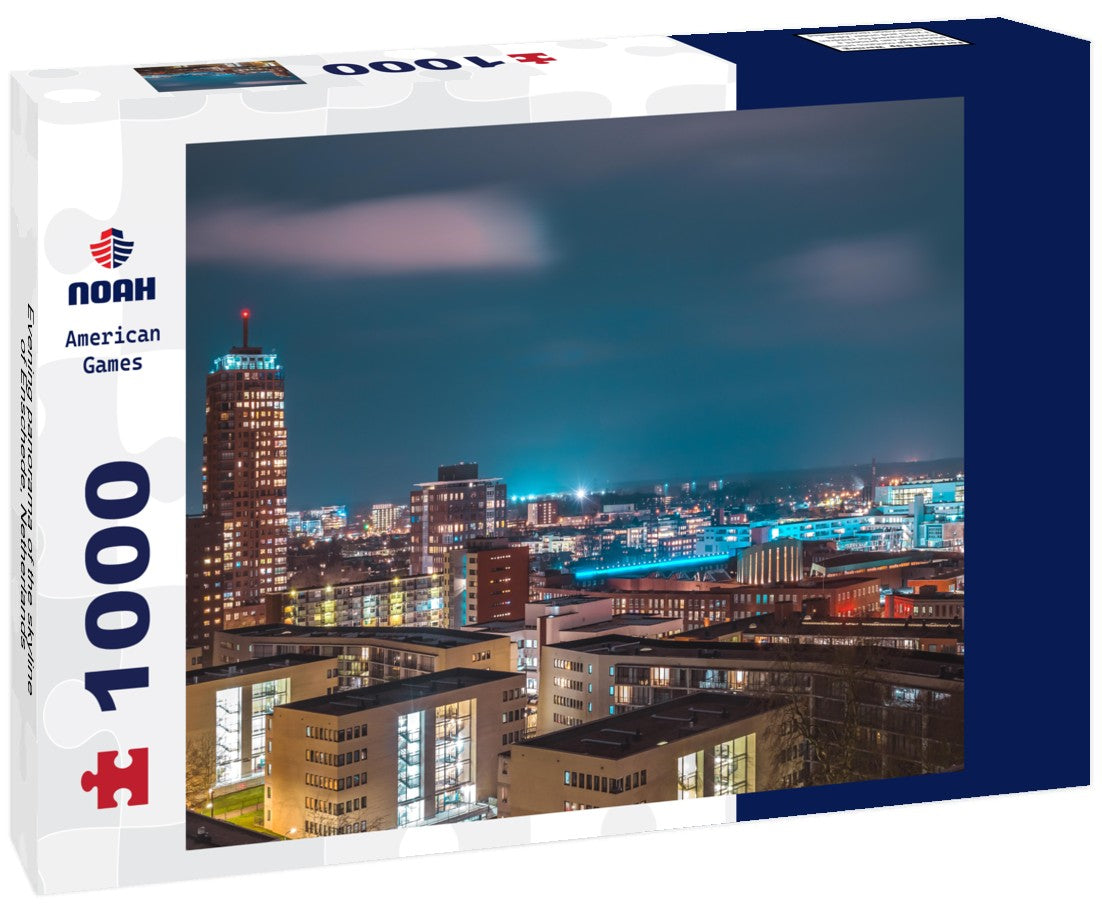 Noah Jigsaw Puzzle Evening panorama of the skyline of Enschede, Netherlands 1000 pieces