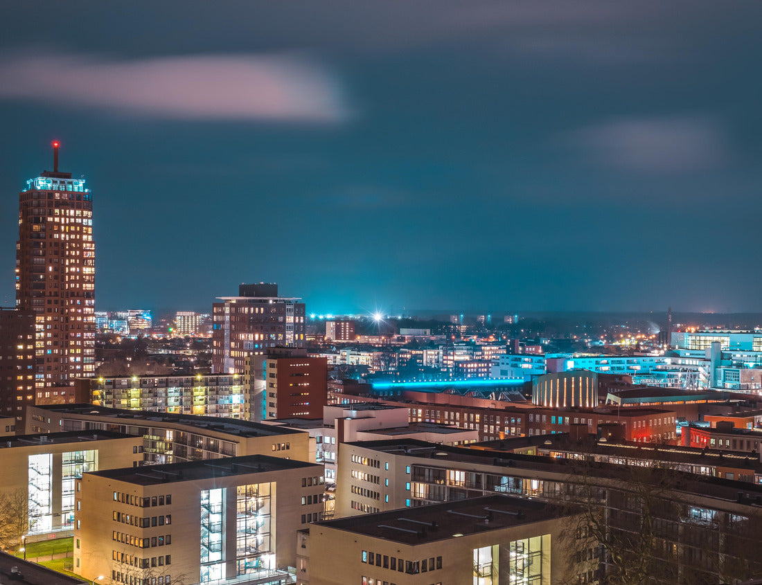Noah Jigsaw Puzzle Evening panorama of the skyline of Enschede, Netherlands 1000 pieces