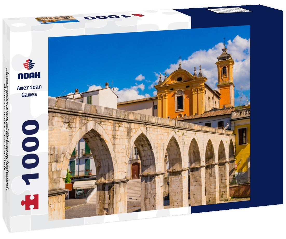 Noah Jigsaw Puzzle Impressive view of Sulmona historical center and its majestic roman aqueduct, Abruzzo region, central Italy 1000 pieces