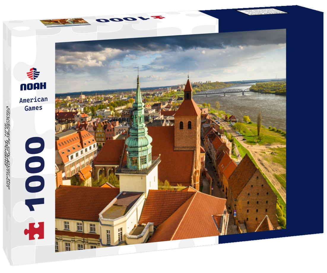 Noah Jigsaw Puzzle Grudziadz city over the Vistula in the afternoon sun. Poland 1000 pieces