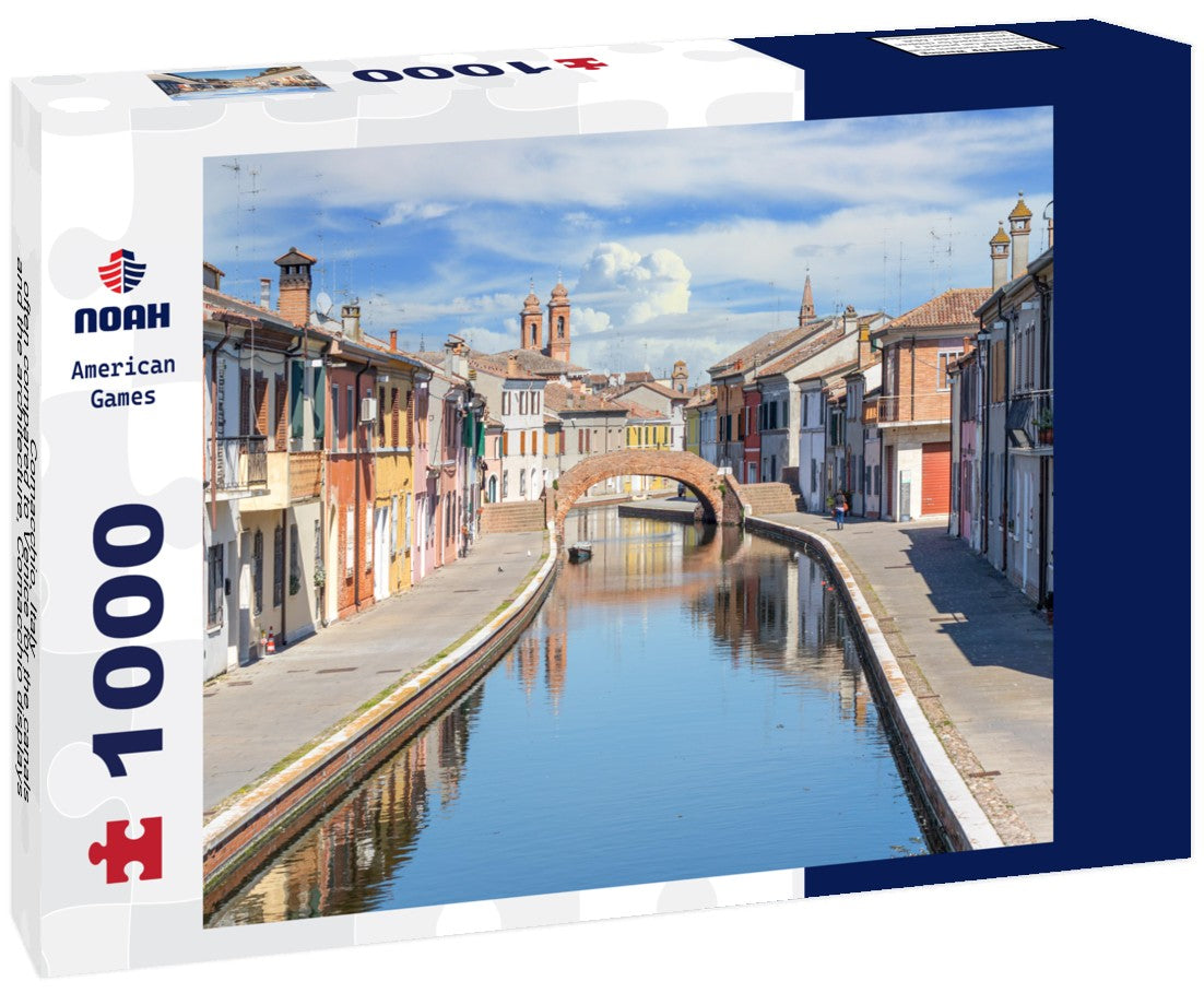 Noah Jigsaw Puzzle Comacchio, Italy - often compared to Venice for the canals and the architecture, Comacchio displays one of the most characteristic old towns in Emilia Romagna 1000 pieces
