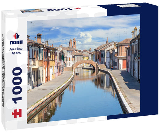 Noah Jigsaw Puzzle Comacchio, Italy - often compared to Venice for the canals and the architecture, Comacchio displays one of the most characteristic old towns in Emilia Romagna 1000 pieces