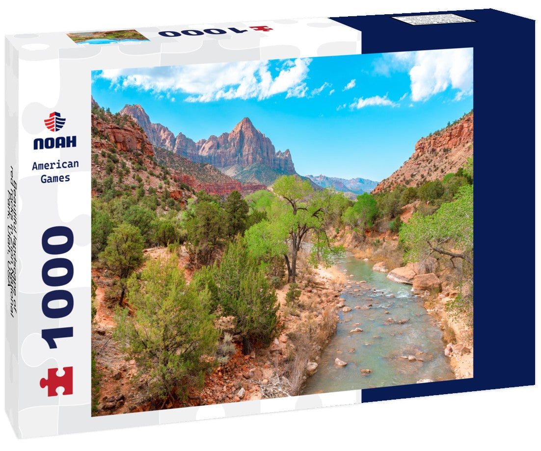 Noah Jigsaw Puzzle Beautiful landscape of red rocks in Zion National Park, Utah, USA 1000 pieces