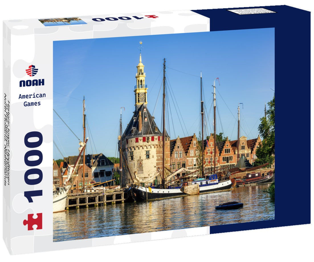 Noah Jigsaw Puzzle Historic tower Hoofttoren in the harbor of Hoorn, North Holland, Netherlands 1000 pieces