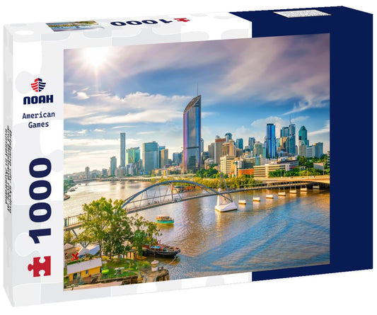 Noah Jigsaw Puzzle Brisbane city skyline and Brisbane river at sunset in Australia 1000 pieces