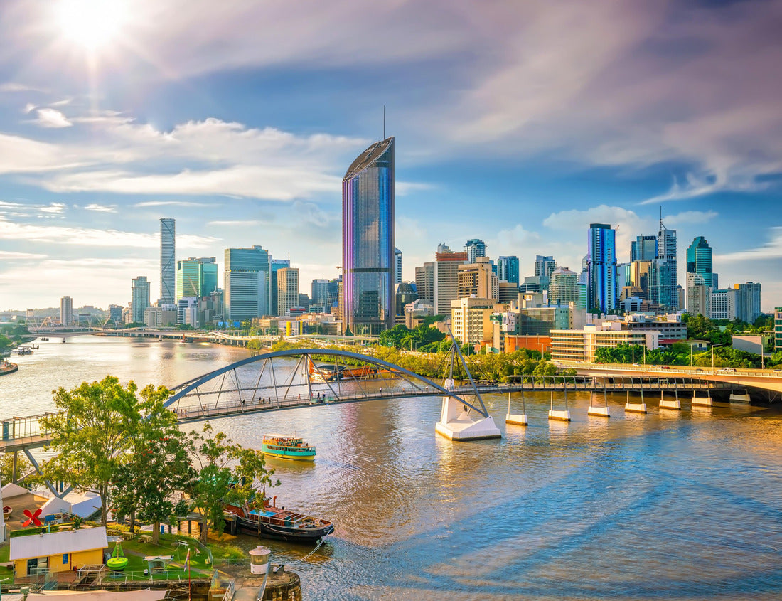 Noah Jigsaw Puzzle Brisbane city skyline and Brisbane river at sunset in Australia 1000 pieces