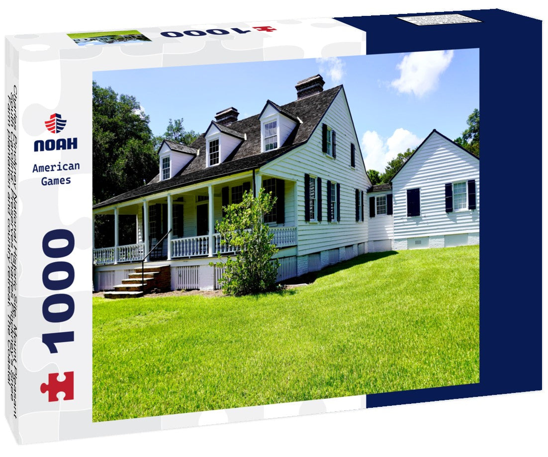 Noah Jigsaw Puzzle Charles Pinckney National Historic Site, Mount Pleasant, South Carolina: Preserves Charles Pinckney's Snee Farm plantation and country retreat. The Coastal Cottage with full-width front porch 1000 pieces