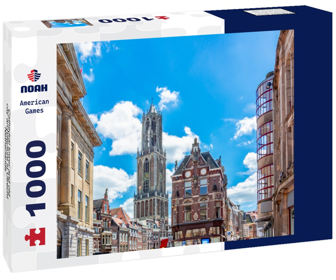 Noah Jigsaw Puzzle Cathedral tower and old city architecture in Utrecht, Netherlands 1000 pieces