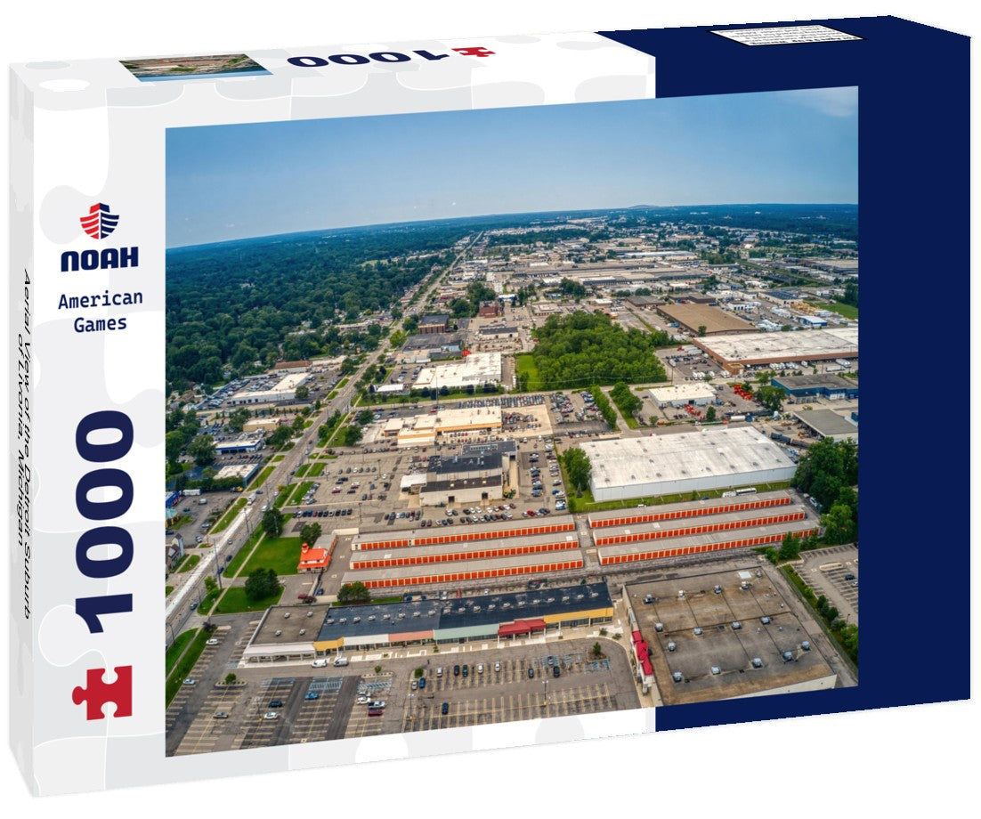 Noah Jigsaw Puzzle Aerial View of the Detroit Suburb of Livonia, Michigan 1000 pieces