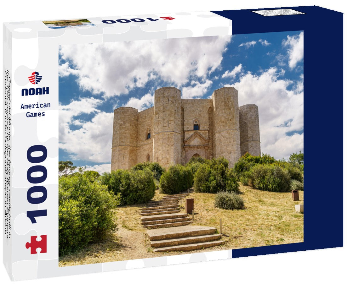 Noah Jigsaw Puzzle Castel del Monte, the famous castle built in the 13th century by the Holy Roman Emperor Frederick II in an octagonal shape in Andria, Puglia, Italy. Unesco World Heritage 1000 pieces