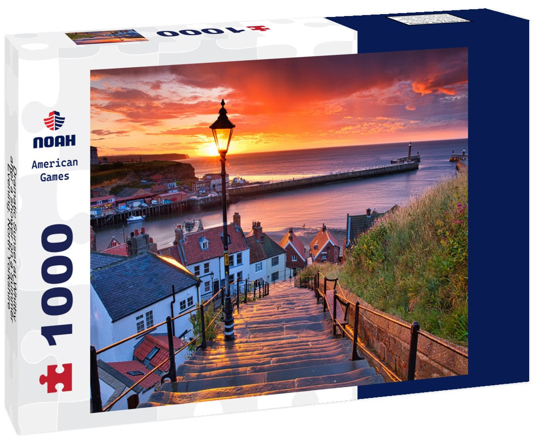 Noah Jigsaw Puzzle Dramatic Sunset at Whitby after a shower on a Summer Evening. North Yorkshire, England 1000 pieces