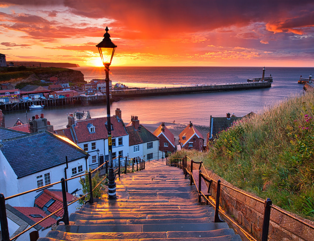 Noah Jigsaw Puzzle Dramatic Sunset at Whitby after a shower on a Summer Evening. North Yorkshire, England 1000 pieces