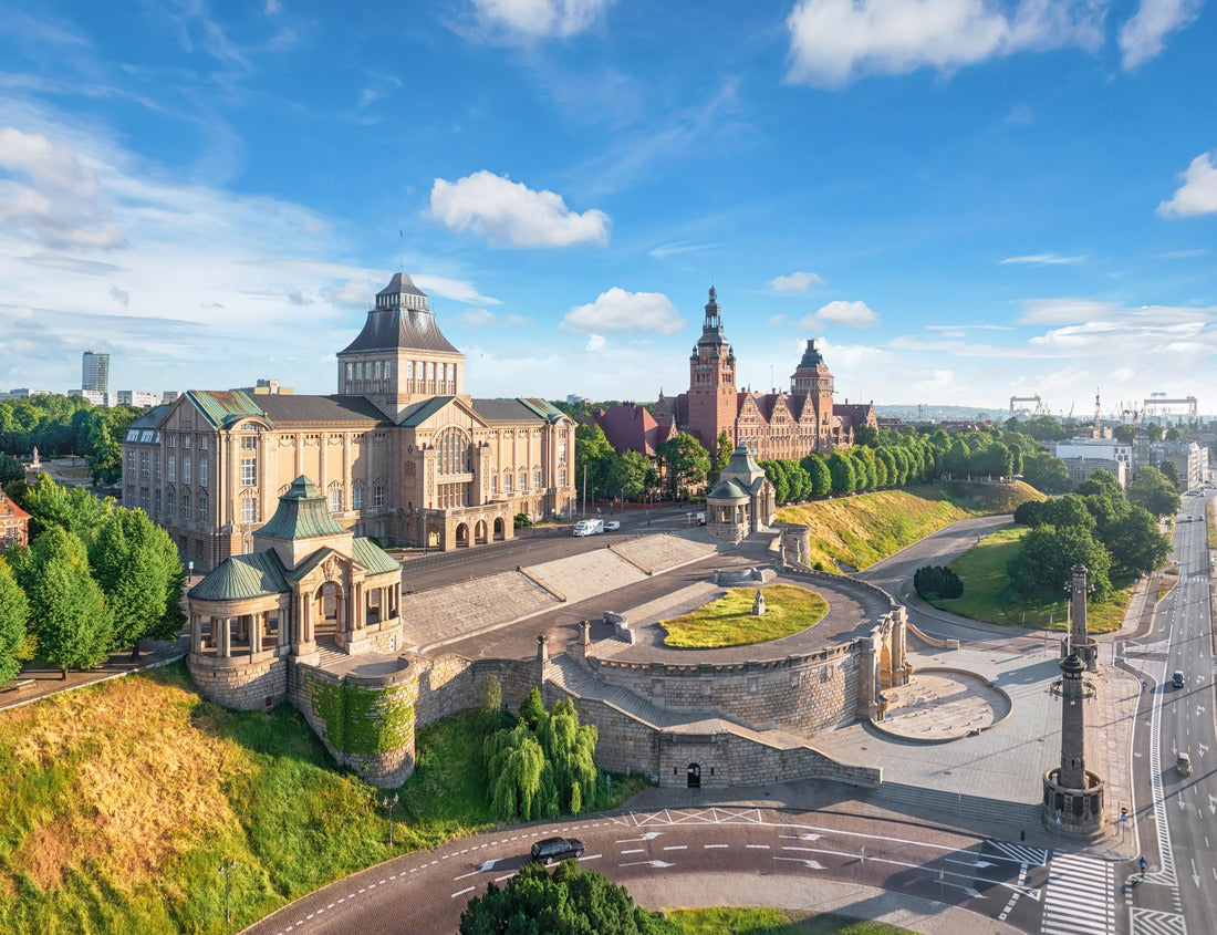 Noah Jigsaw Puzzle Aerial view of historic buildings on the left bank of the West Oder in Szczecin, Poland 1000 pieces
